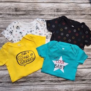 Koala kids 4 pair short sleeve onesies